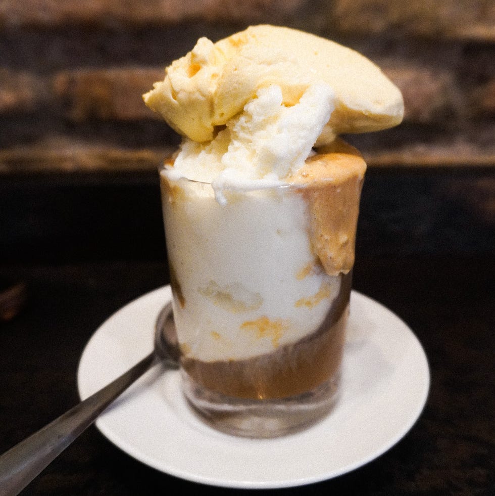 Affogato con Zabaglione affogato con zabaglione