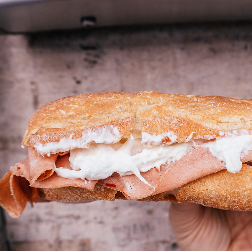 Pannino with mortadella piccante pannino with mortadella piccante