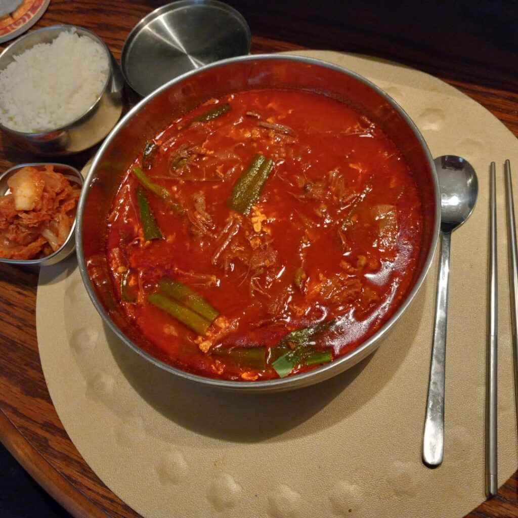Yukgaejang 육개장 made with my homemade bone broth :)
