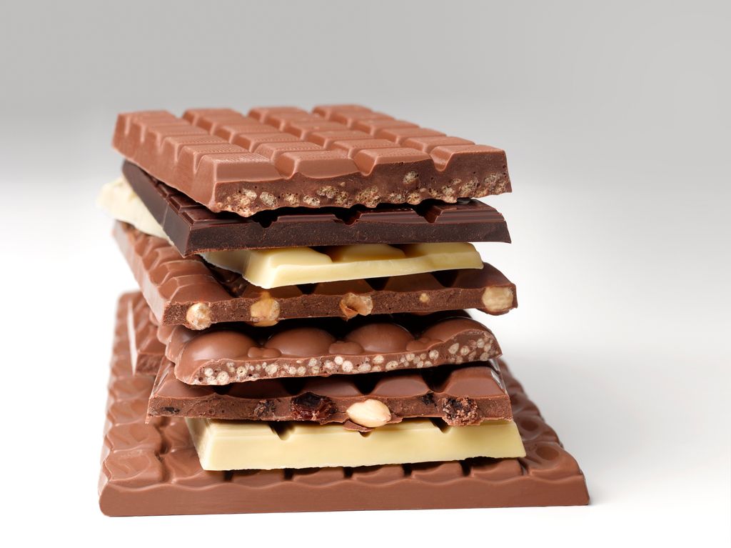 Stack of chocolate bars