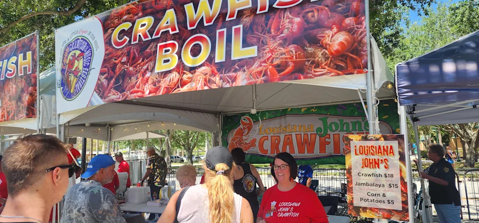 The 8th annual Cajun Crawfish & Music Festival will be held April 11 and 12, 2026 at Abacoa Town Center in Jupiter.