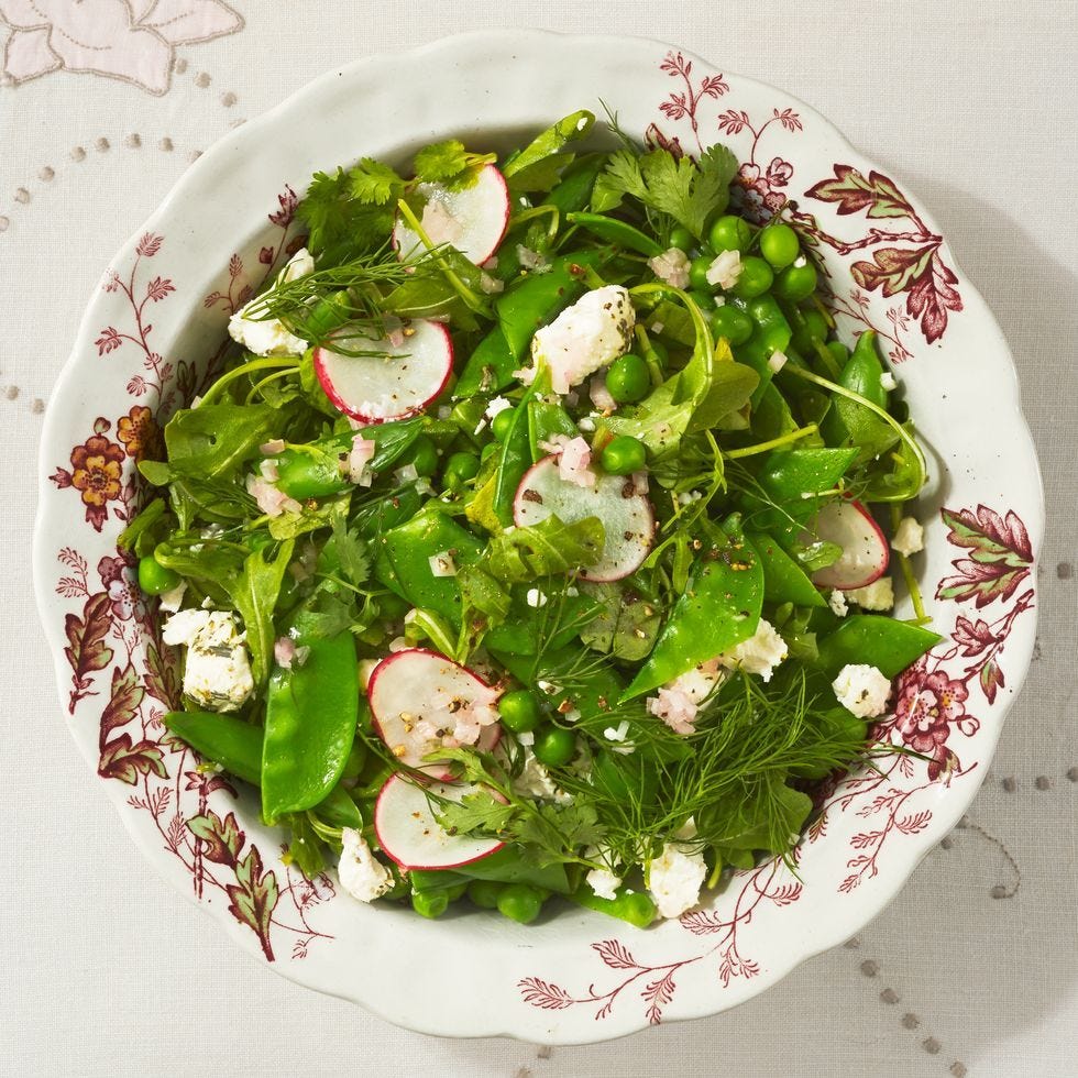 arugula three pea easter salad