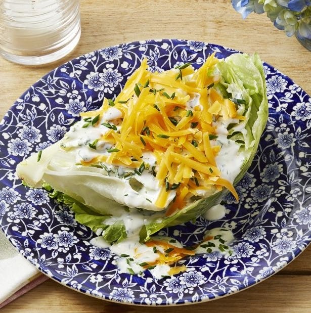 wedge easter salad with buttermilk ranch dressing