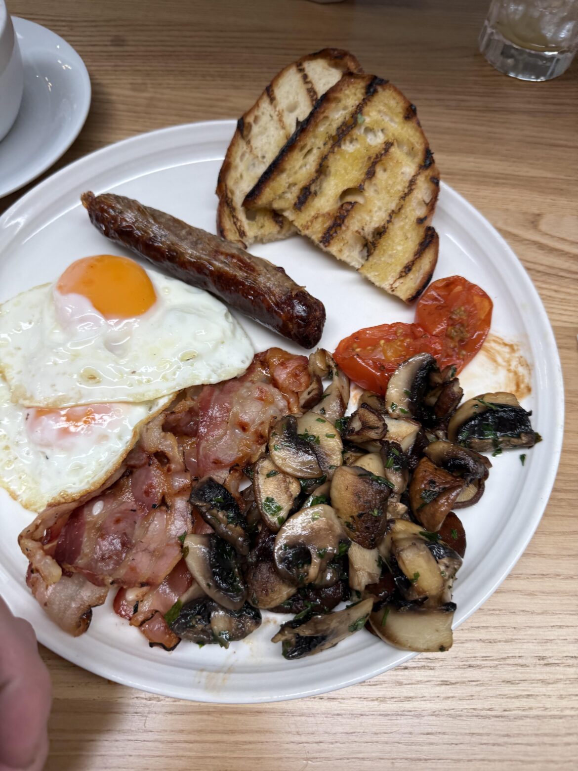 Carluccio’s St Pancras £15.95 with coffee and juice.