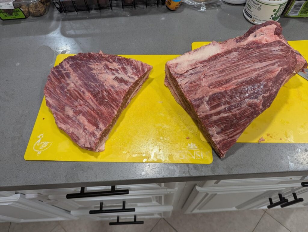 Update: I cut the brisket in half Update: I cut the brisket in half