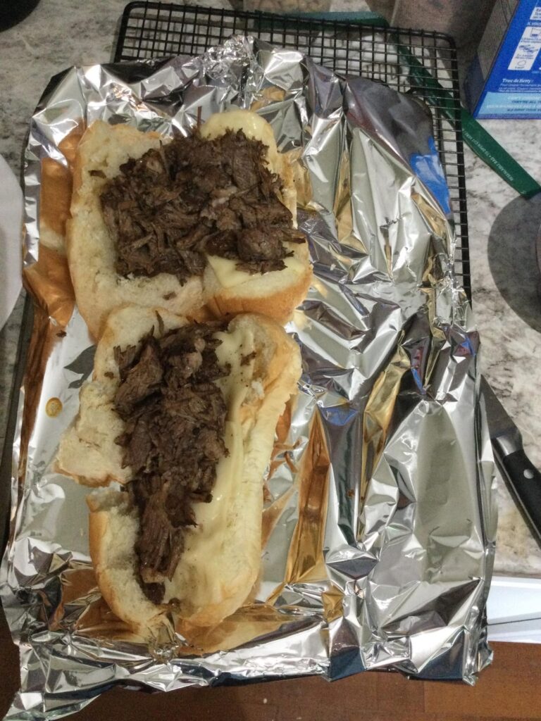 left over slow cooked beef roast beef dips