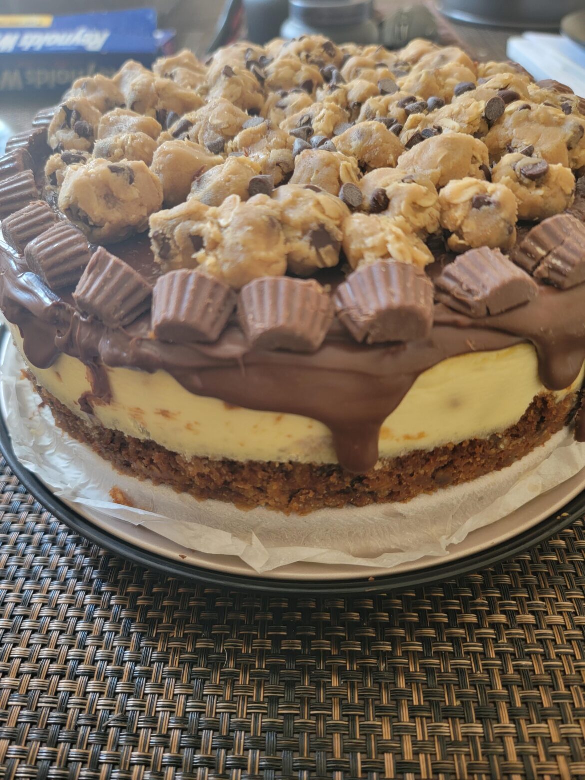 peanut butter oatmeal chocolate chip cookie dough cheesecake!!