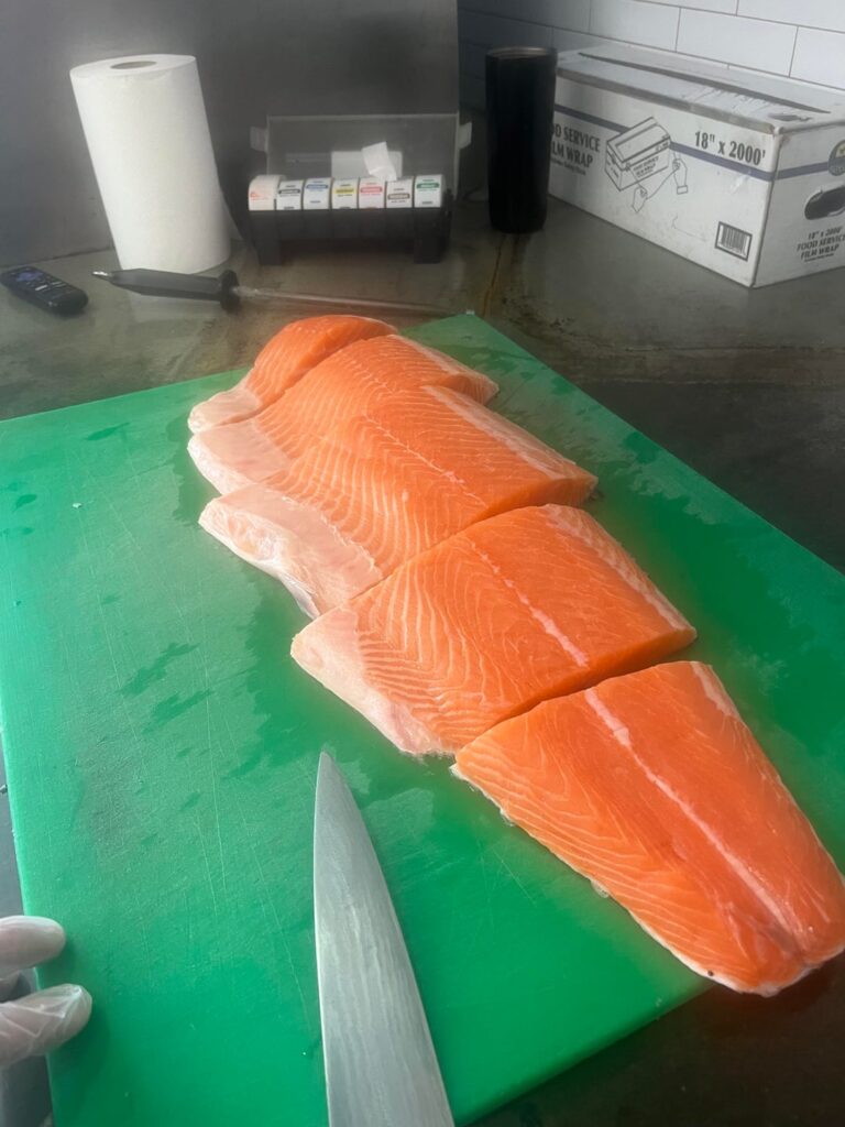 Faroe island Salmon before and after.