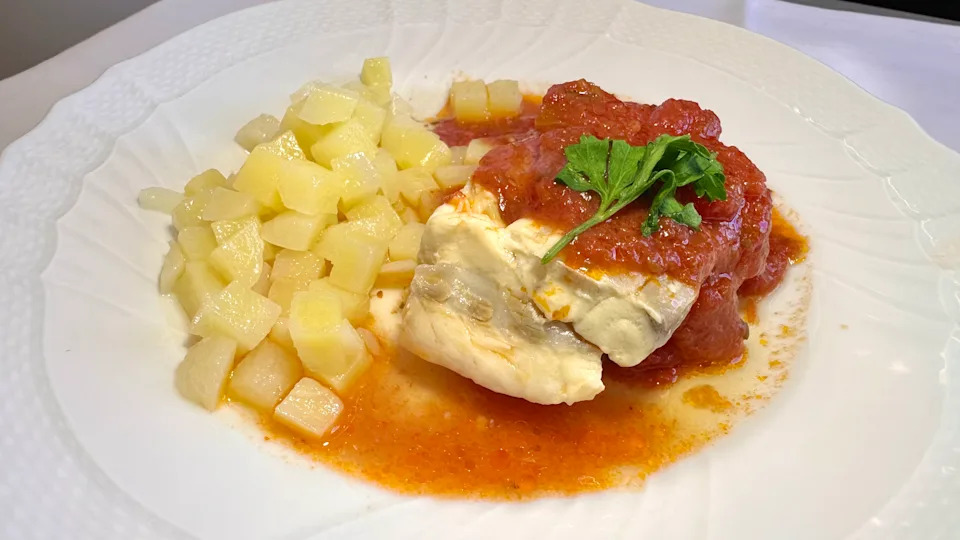 Guazzetto seabass fillet on ITA Airways