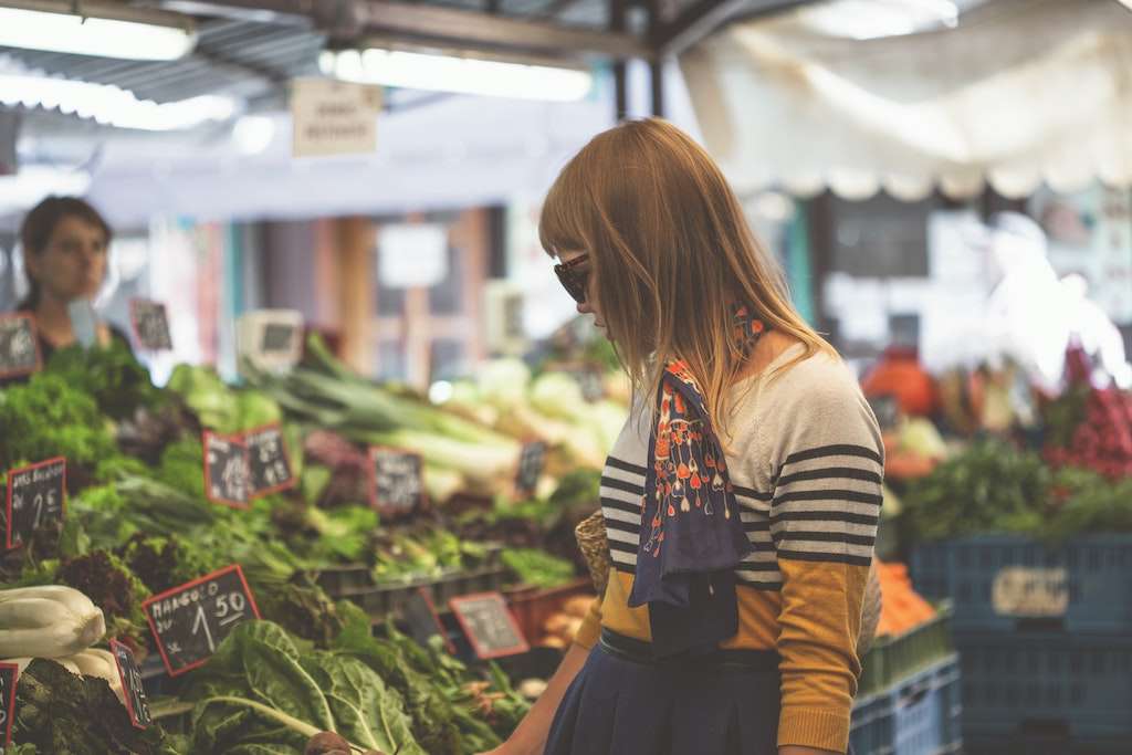 woman at market