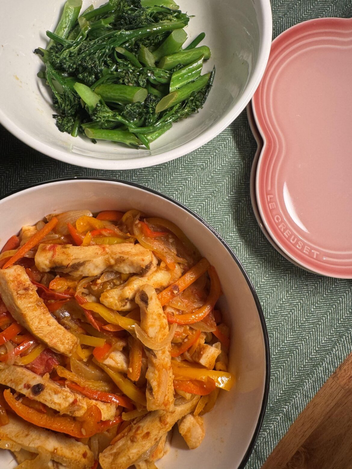 first attempt at chicken fajitas