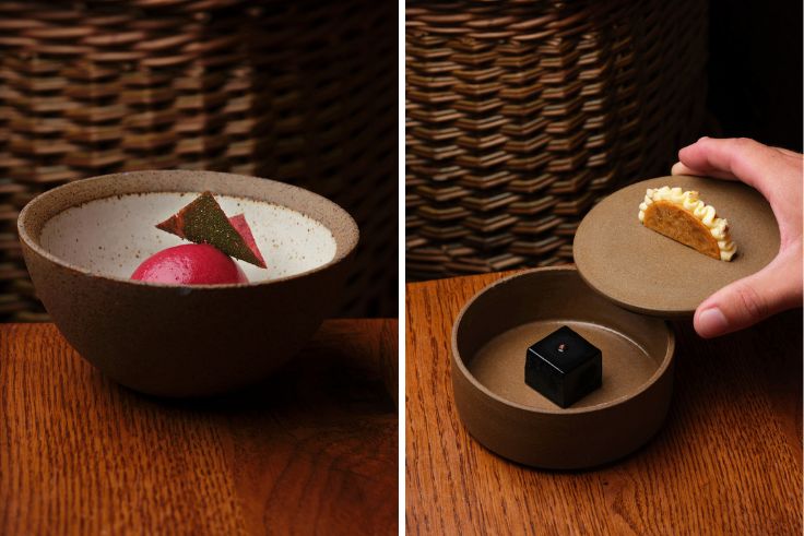 Akoko's sweet treats: sorbet and picture-perfect petits fours. © Jodi Hinds