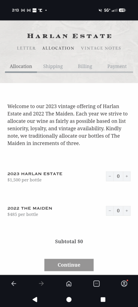 What is with Harlan's pricing!?