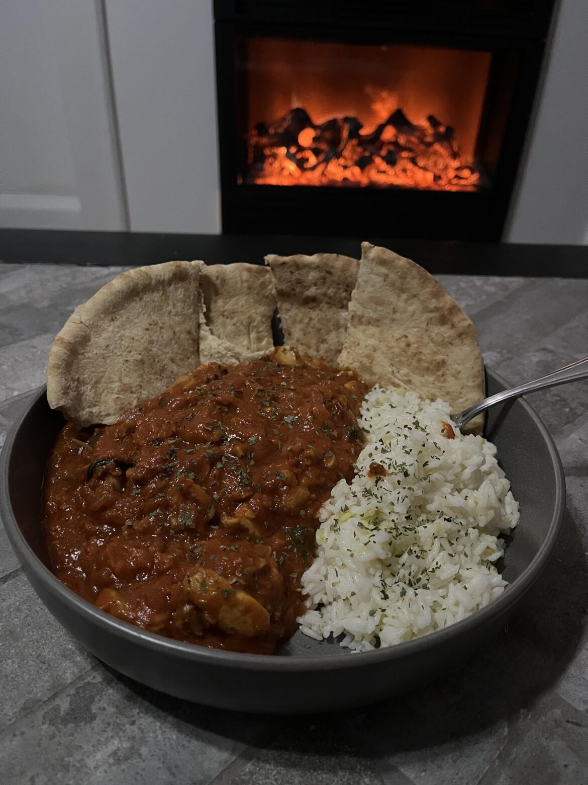 Thai Curry Chicken on a brisk Fall night