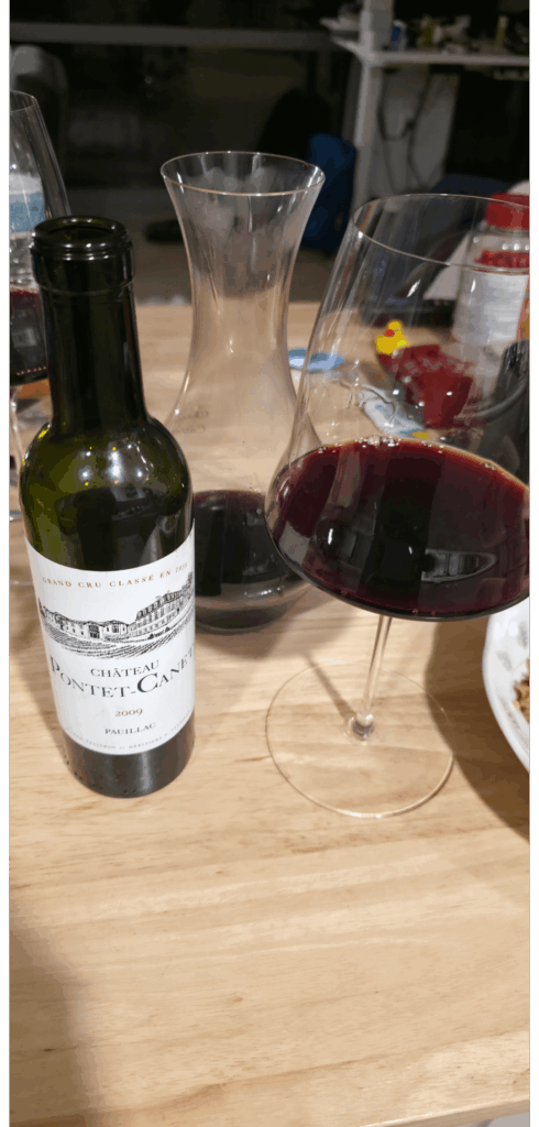 2009 Château Pontet-Canet, paired with rava upma 2009 Château Pontet-Canet, paired with rava upma