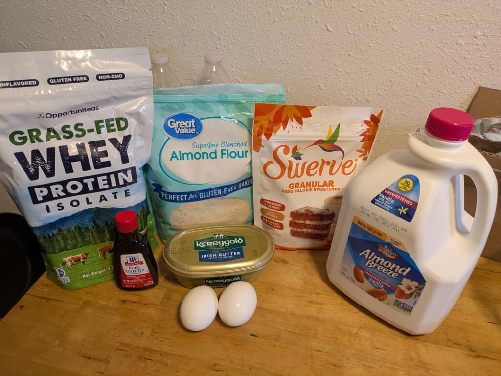 Low carb, high protein waffles with Allulose Maple Syrup