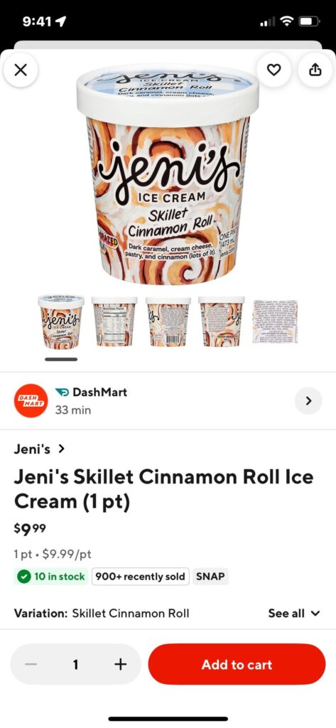 Cinnamon Bun ice cream options?