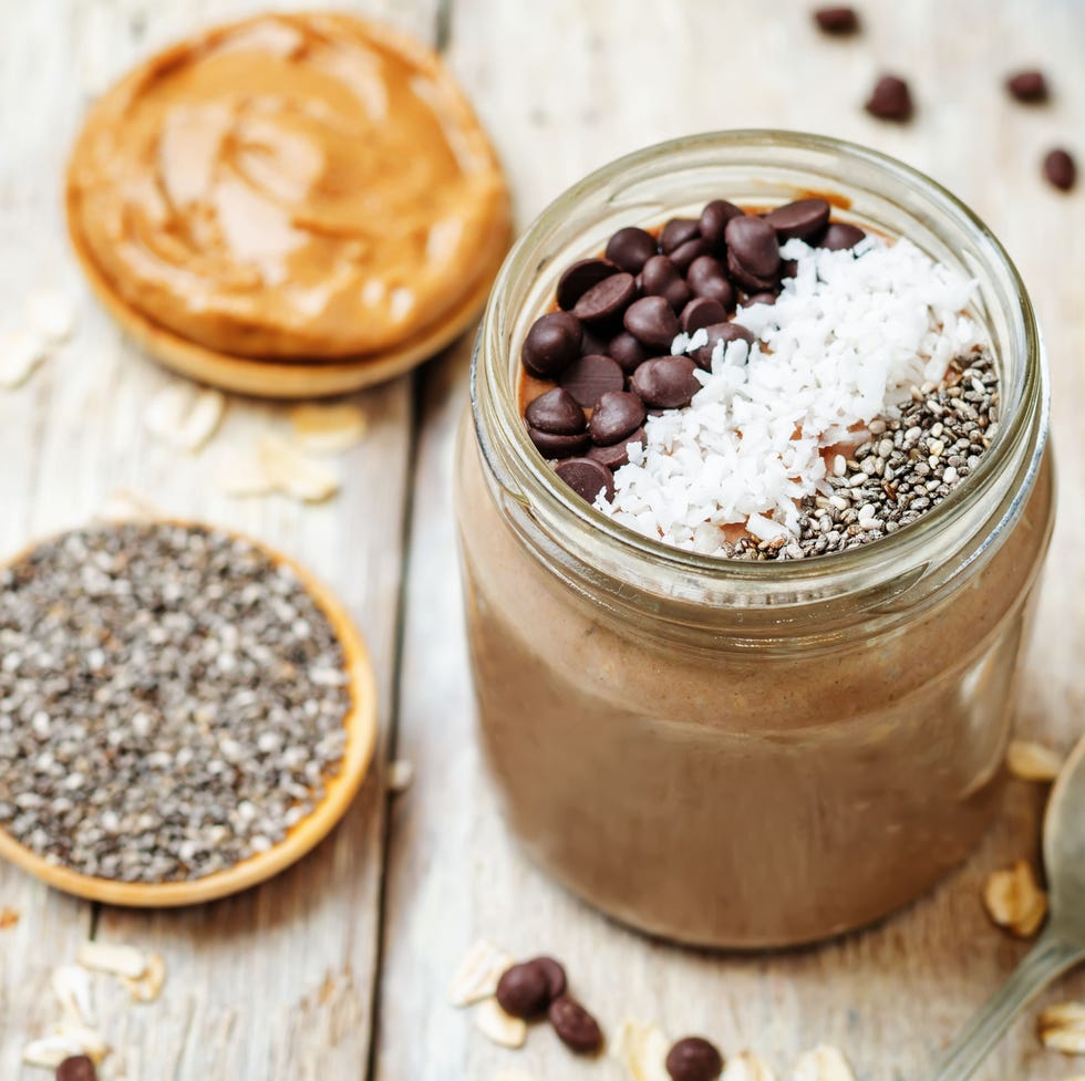 Chocolate Coconut Chia seeds overnight oats