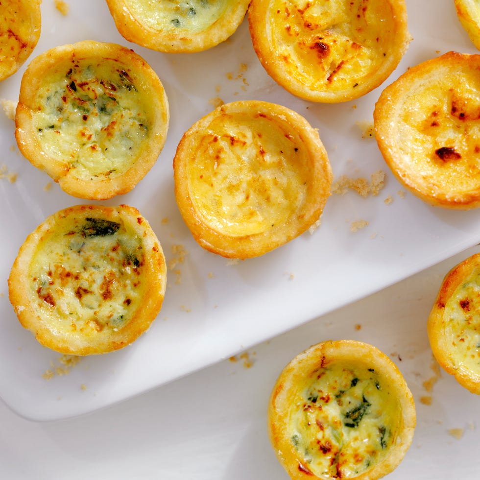 Mini Quiche Lorraine and Cheddar Quiches