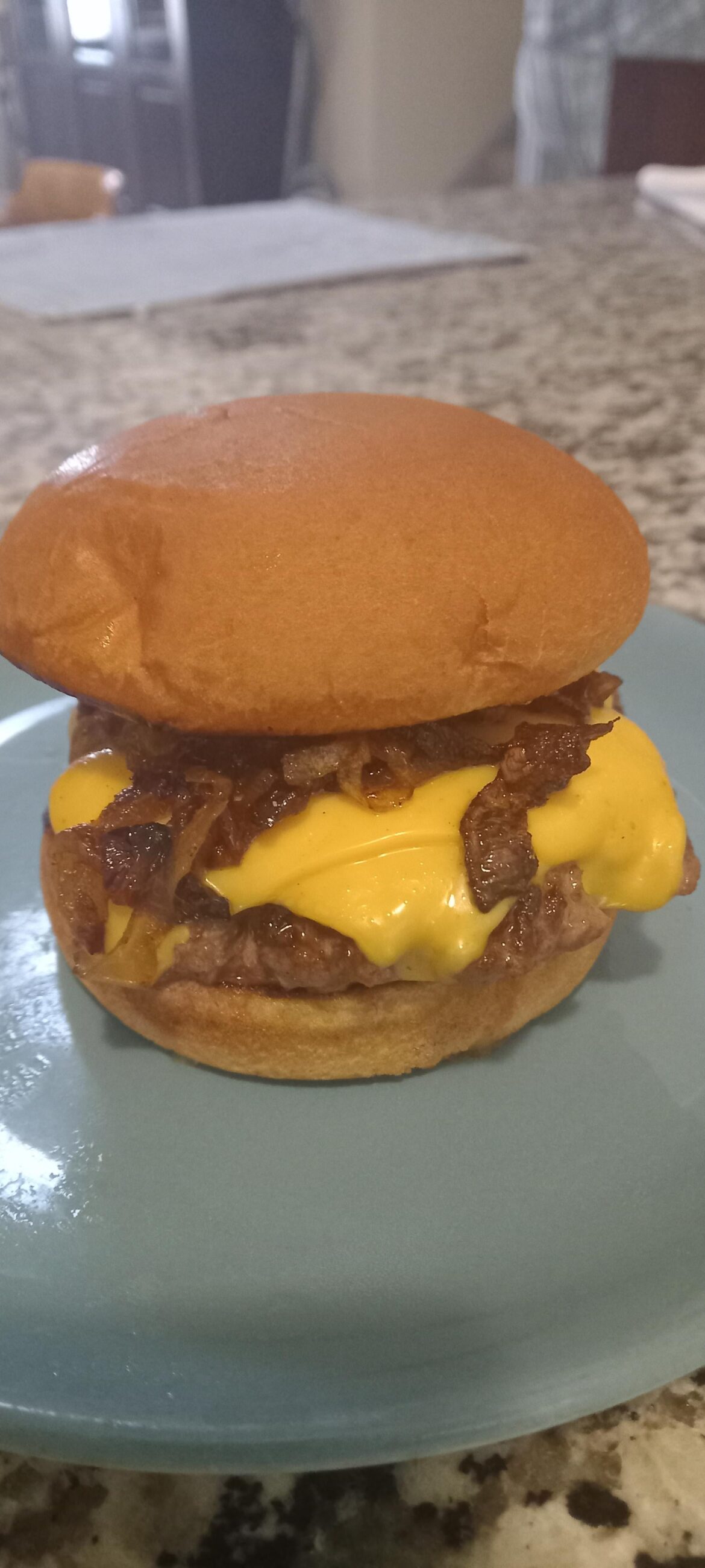 Caremelised onions go with the cheese