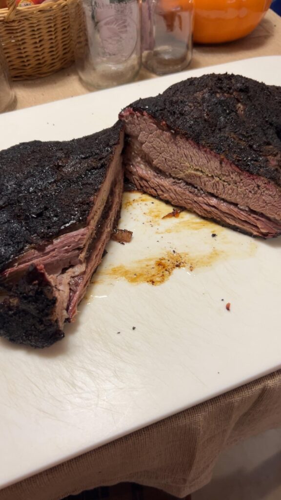 Update on the brisket from Friday night Update on the brisket from Friday night