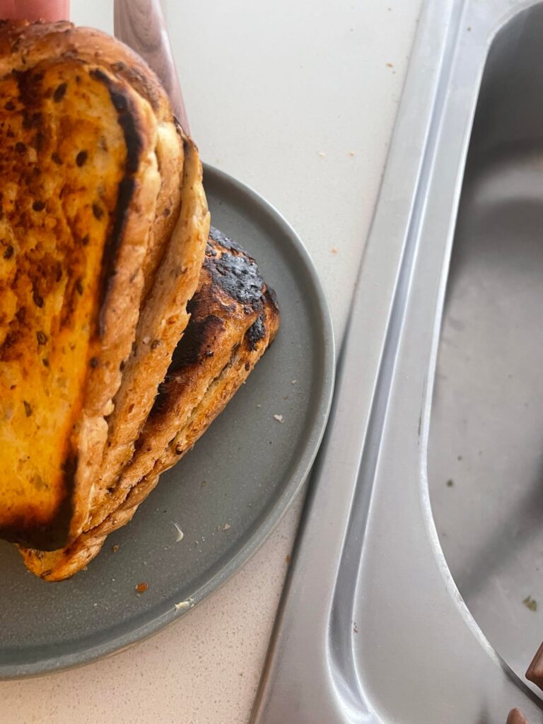 Triple grilled cheese