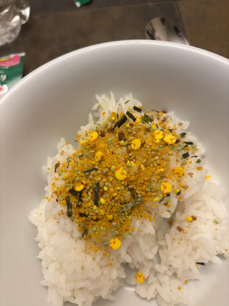 Furikake with chicken shaped flakes 😭😭😭❤️