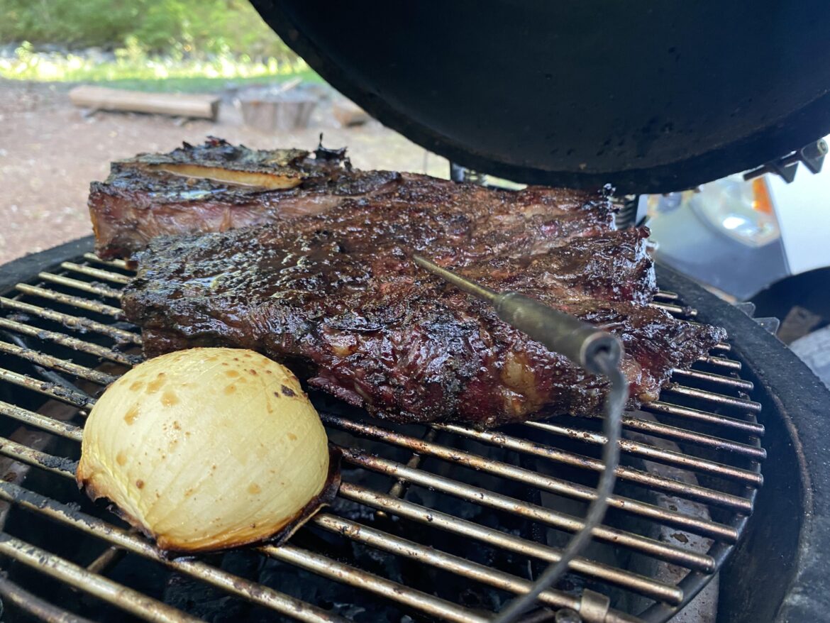 12 hr. chuck roast over charcoal