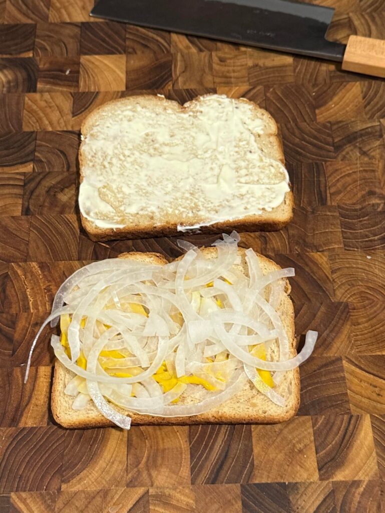 my bro says it’s weird to put onion (and mustard) on a BLT.
