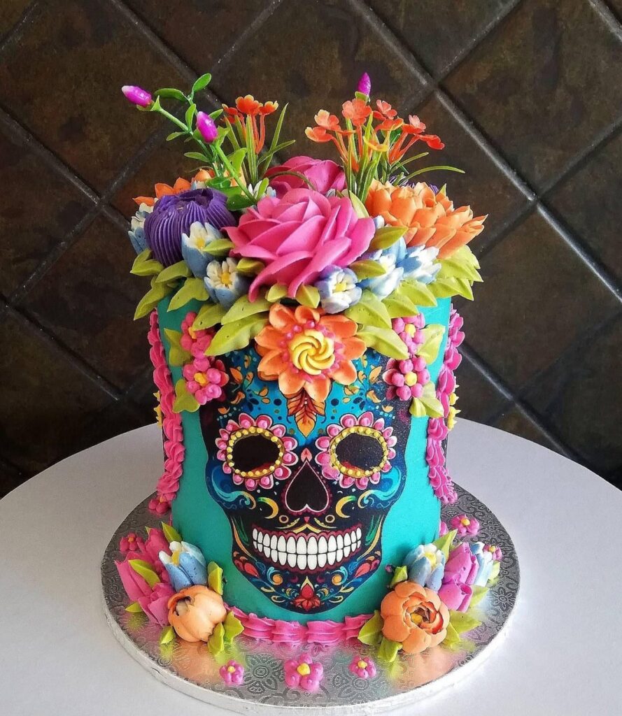 We made a Coco inspired cake of calaveras de azúcar (We’re from South Africa so I did as much research as I could to be respectful, and I hope this is a good representation of a beautiful culture)