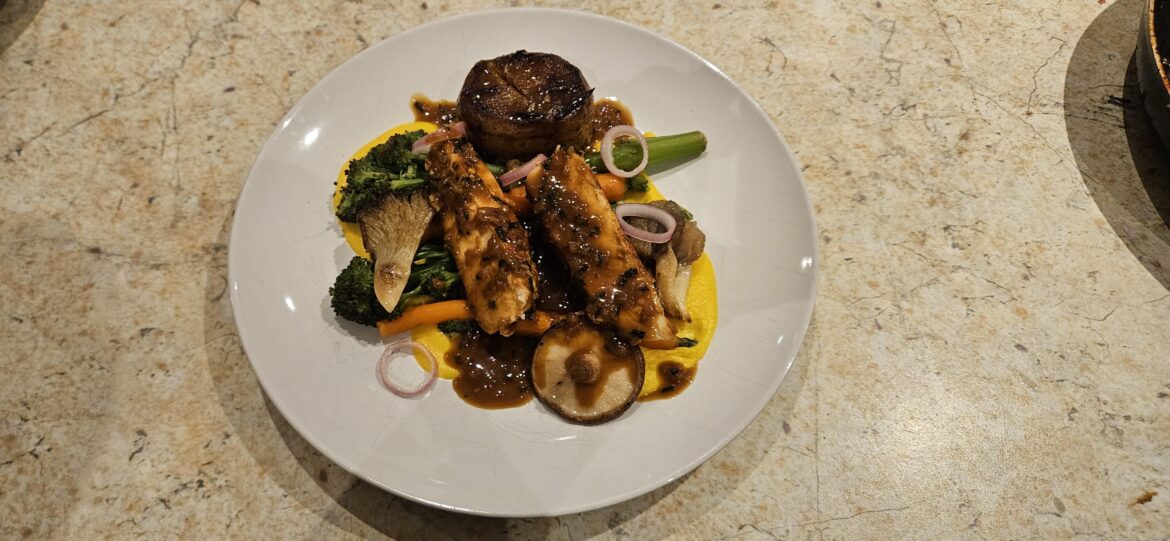 Chicken dinner after half a bottle of rum.