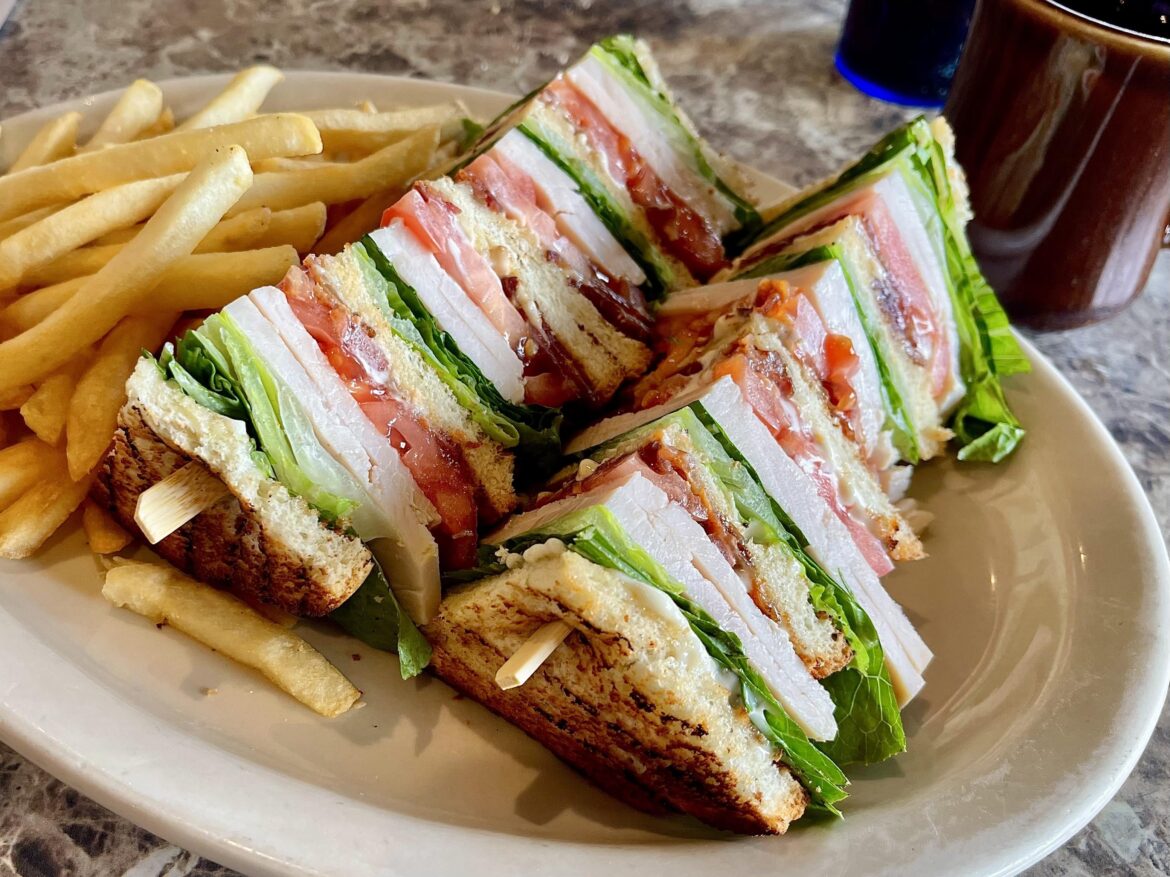 Turkey Club at the diner counter 👌