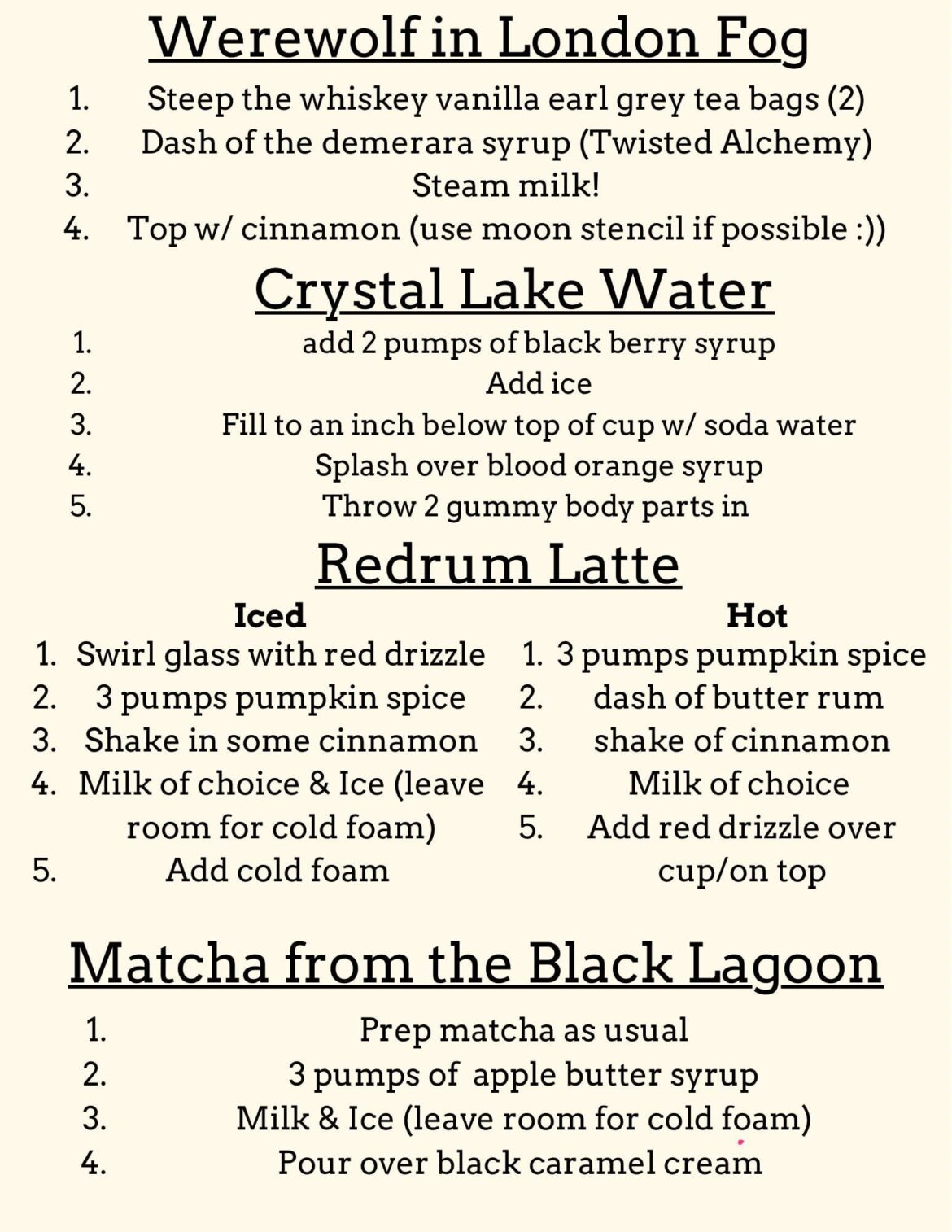 Horror Drinks How To! π¦π¦ Horror Drinks How To! π¦π¦