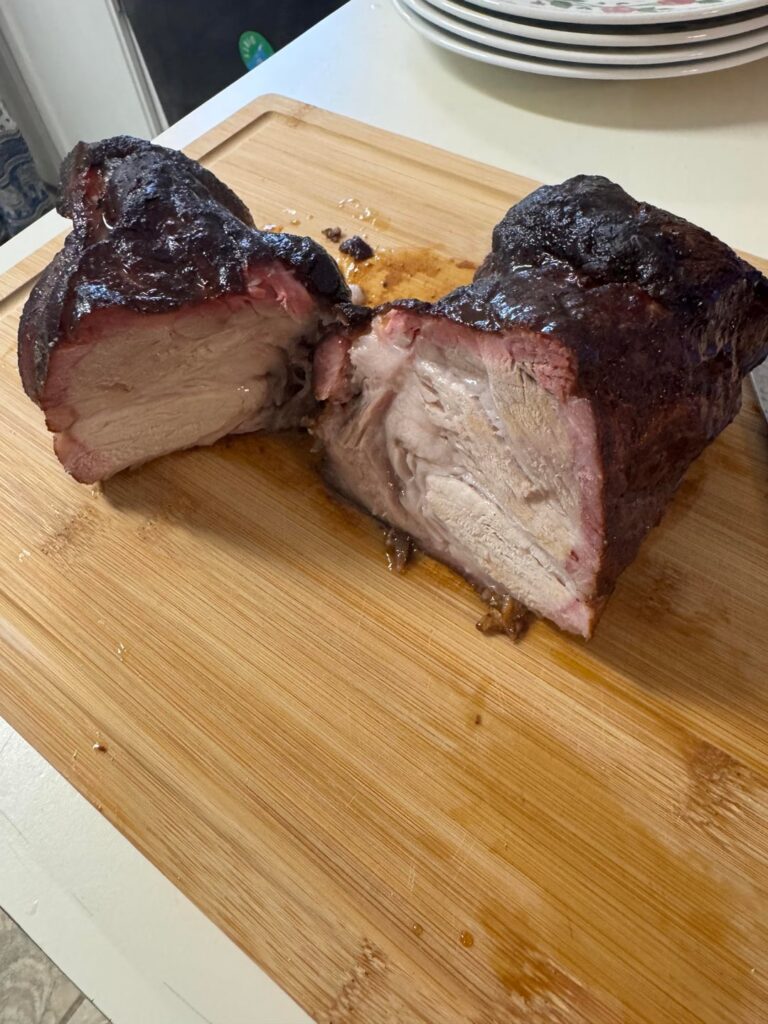 First attempt at sliced Pork Butt First attempt at sliced Pork Butt