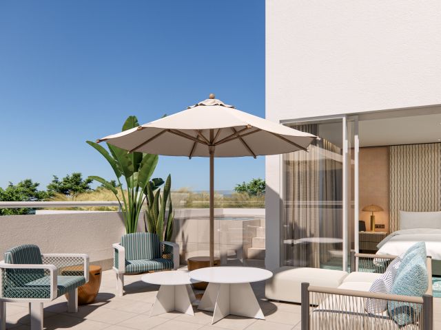 the terrace at the wellness suite of Elysium Noosa Resort