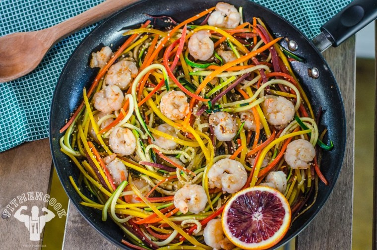 Healthy Shrimp & Veggie Pasta