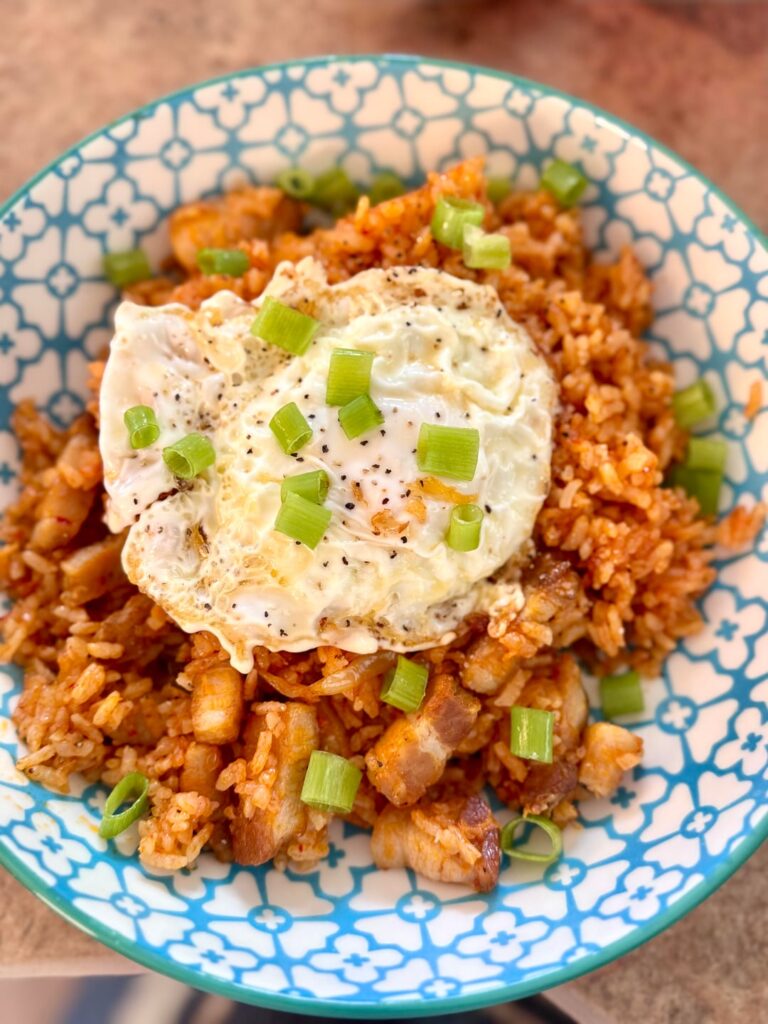 Pork belly kimchi fried rice