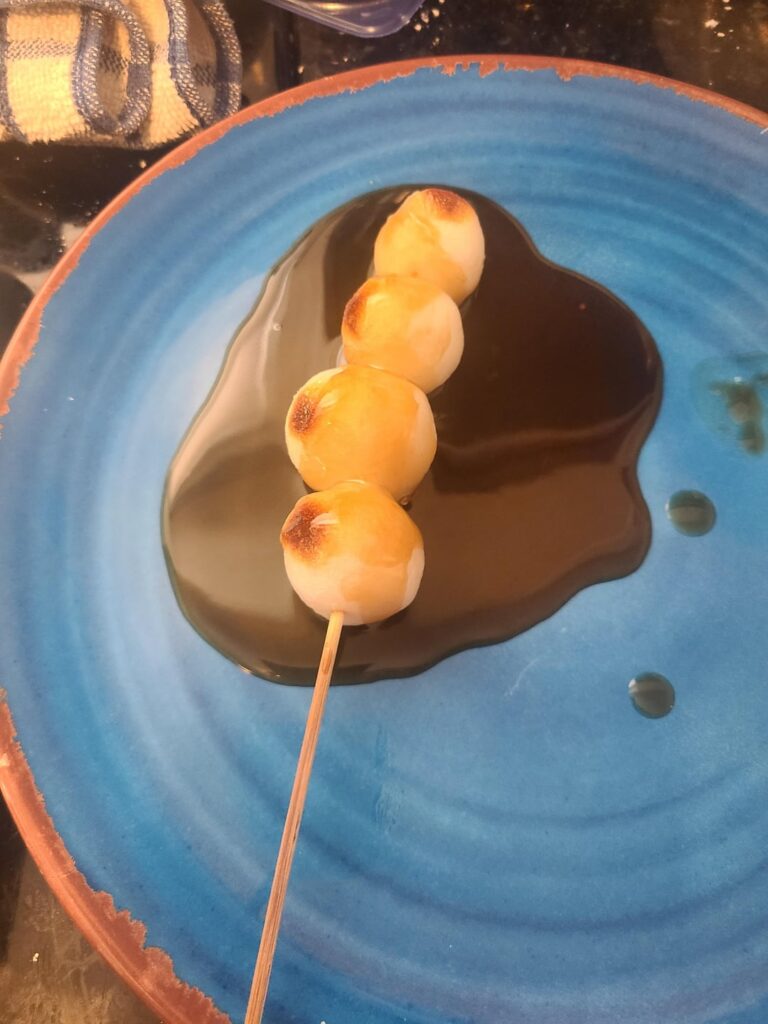 My first attempt at Mitarashi Dango