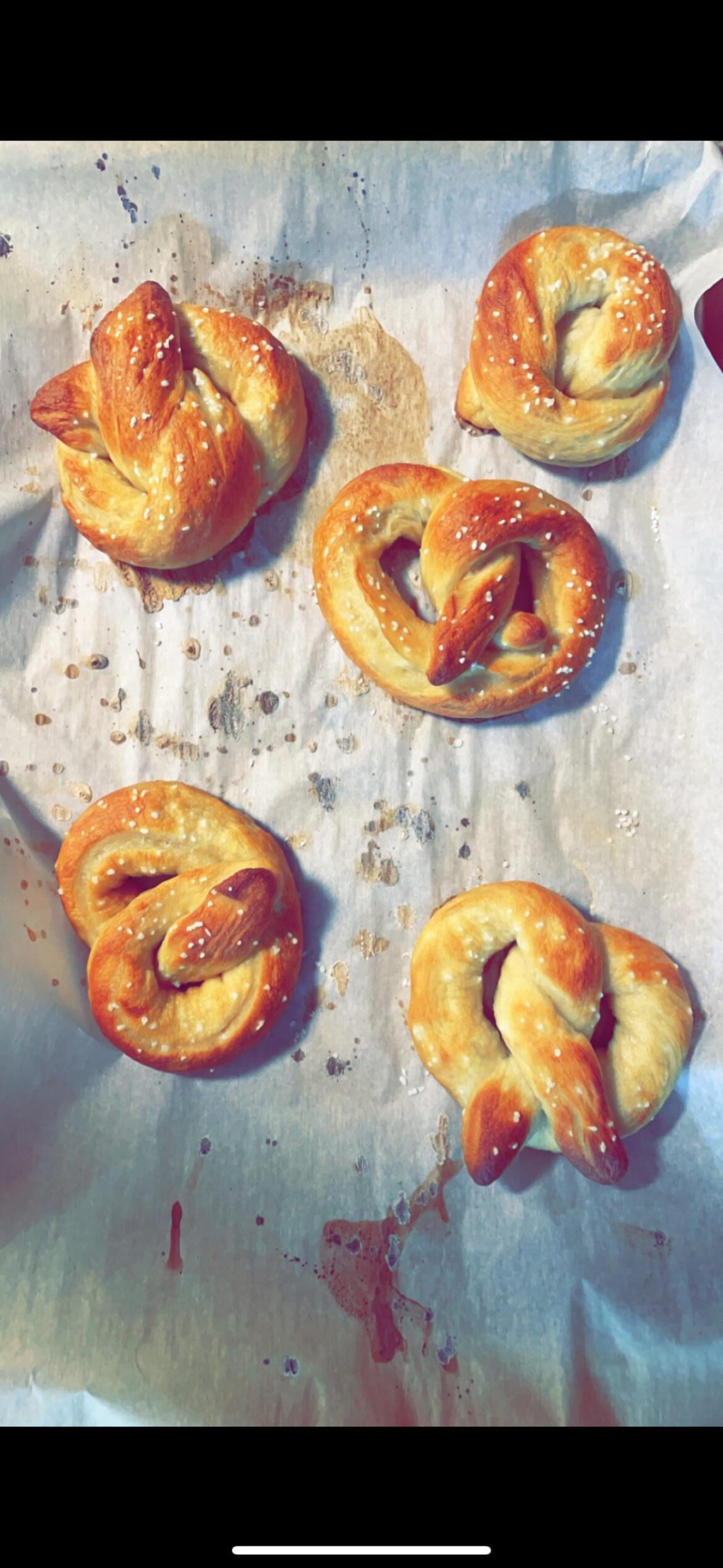 First try for pretzels. How’d I do?