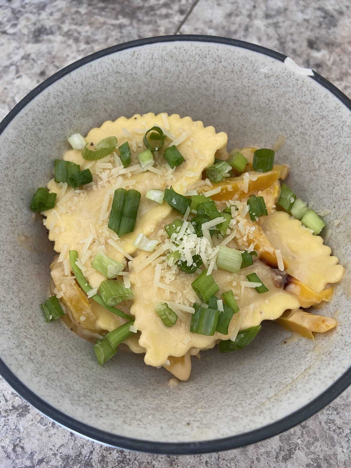 Lunch today: Butternut Squash Agnolotti Lunch today: Butternut Squash Agnolotti