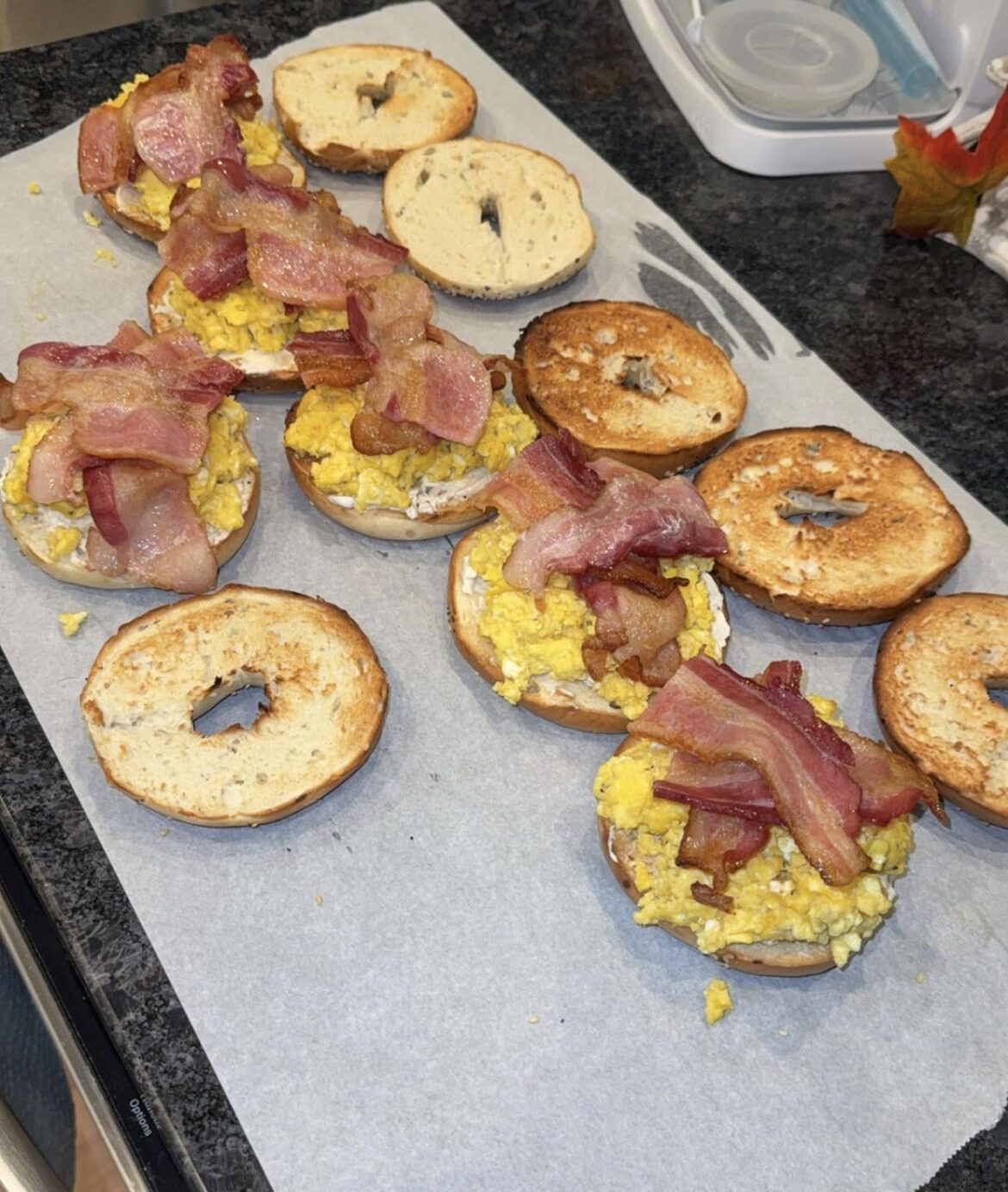 Breakfast bagels for the week