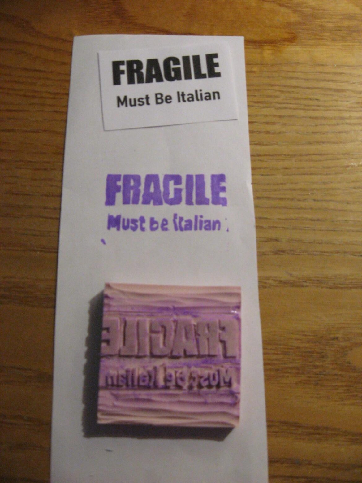 I made a customized stamp for shipping!