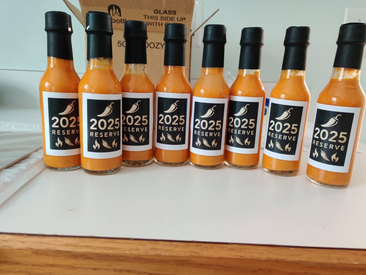 Finally got the labels in for my homemade sauce