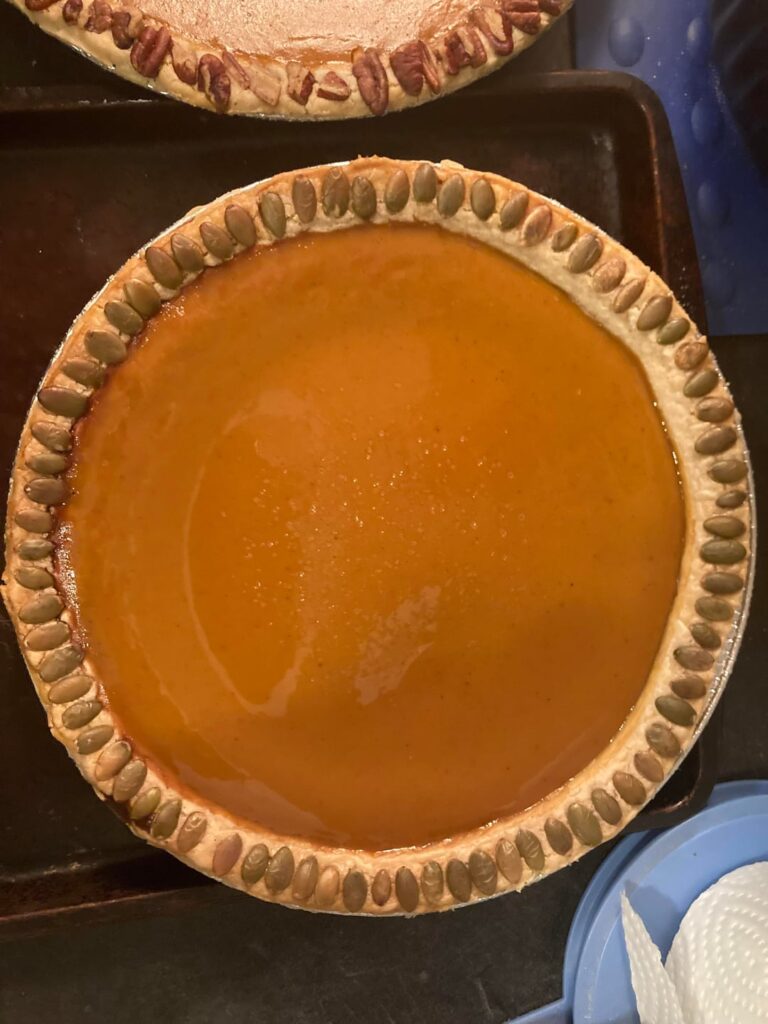 I make the pies at Thanksgiving