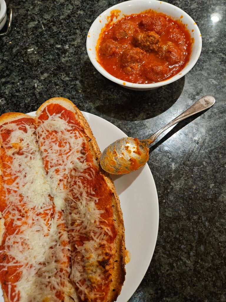 Overloaded Comfort Meatball Parm Sandwich