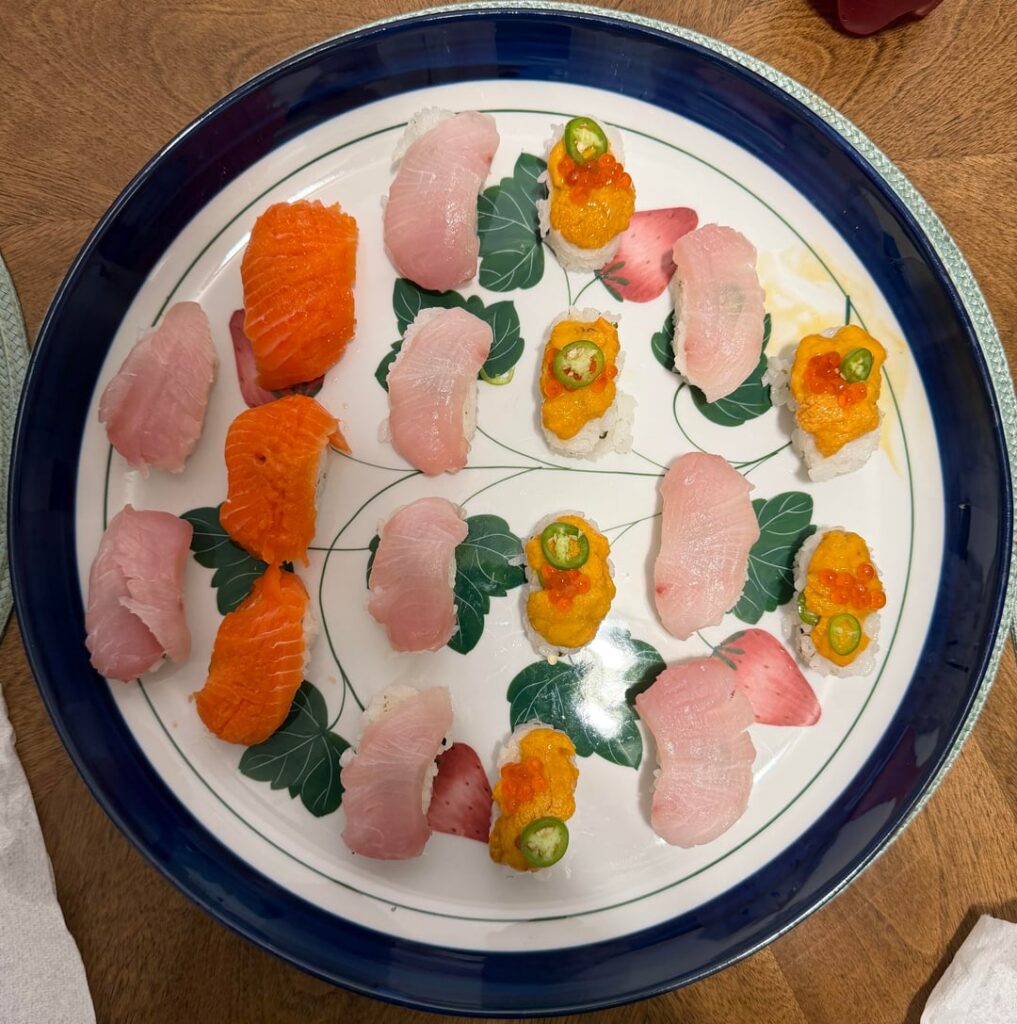 Made nigiri twice yesterday