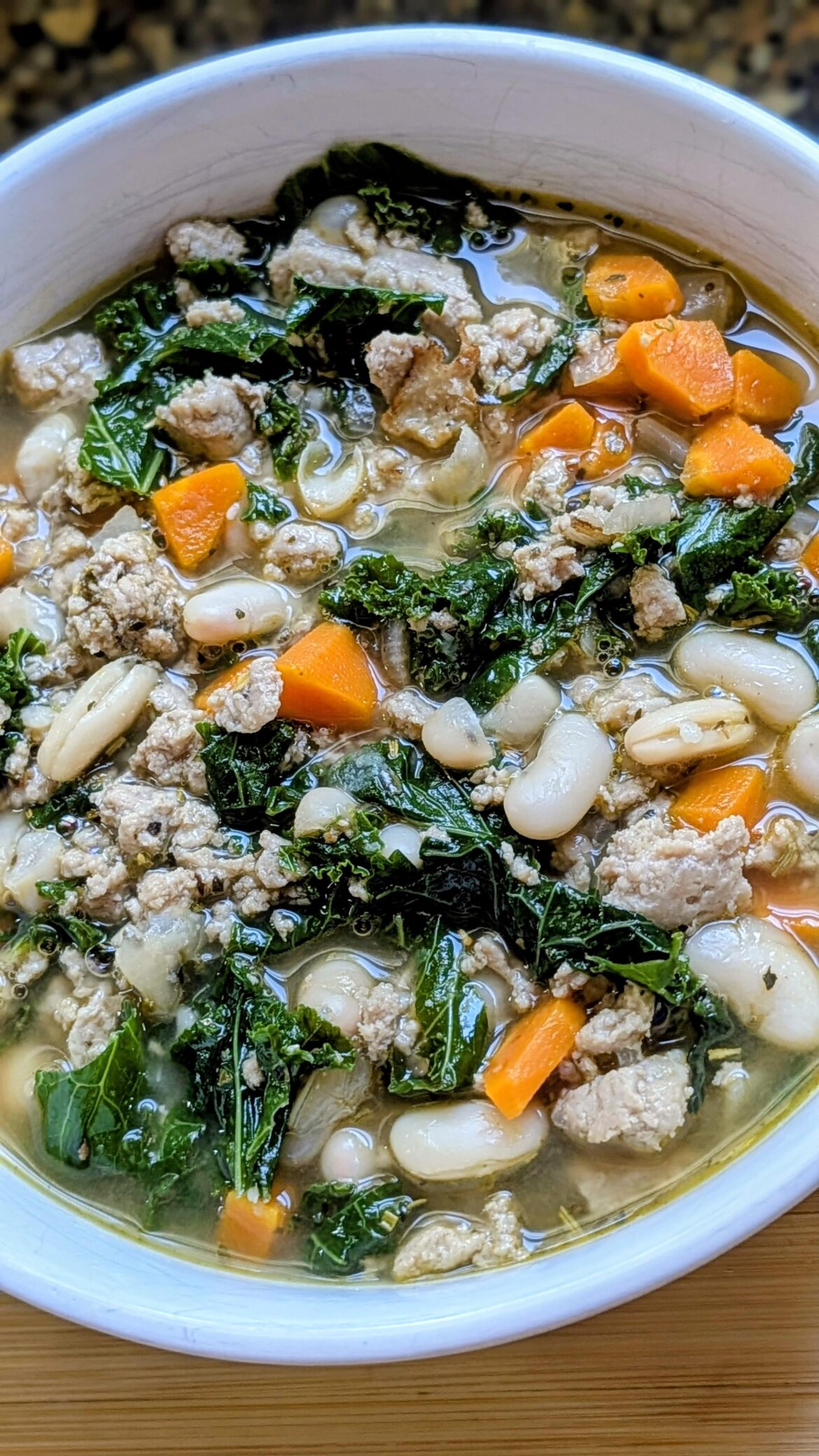 One-Pot Pork Cannelloni Kale Soup