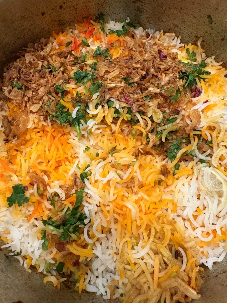 Chicken biryani!