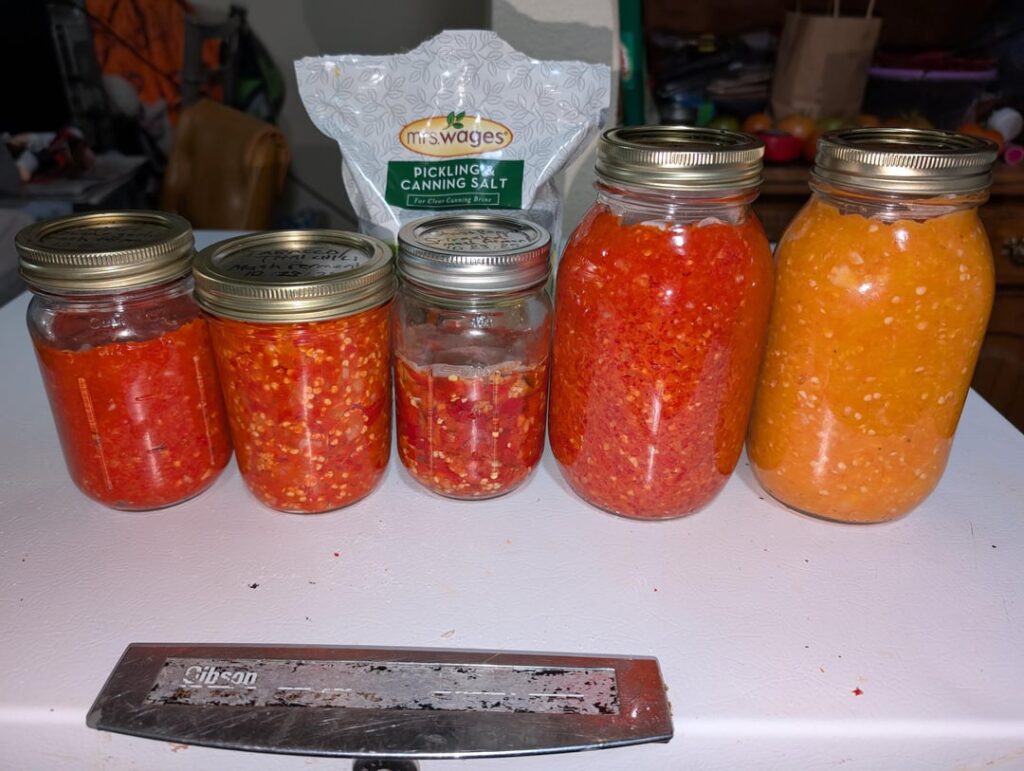 Turned the rest of my fall pepper harvest into mash ferments tonight