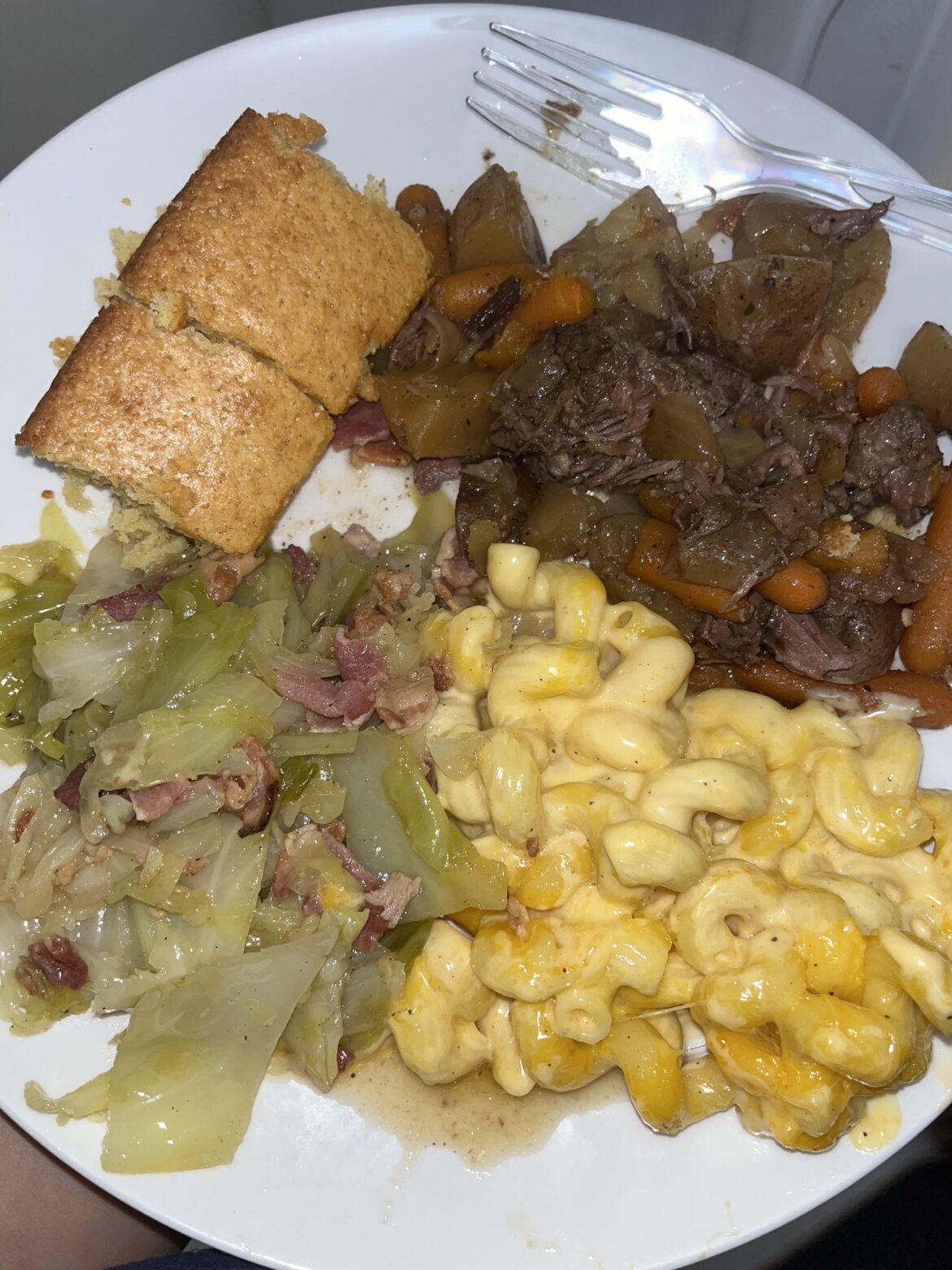 Here’s how my pot roast turned out! I also made all the sides homemade :)